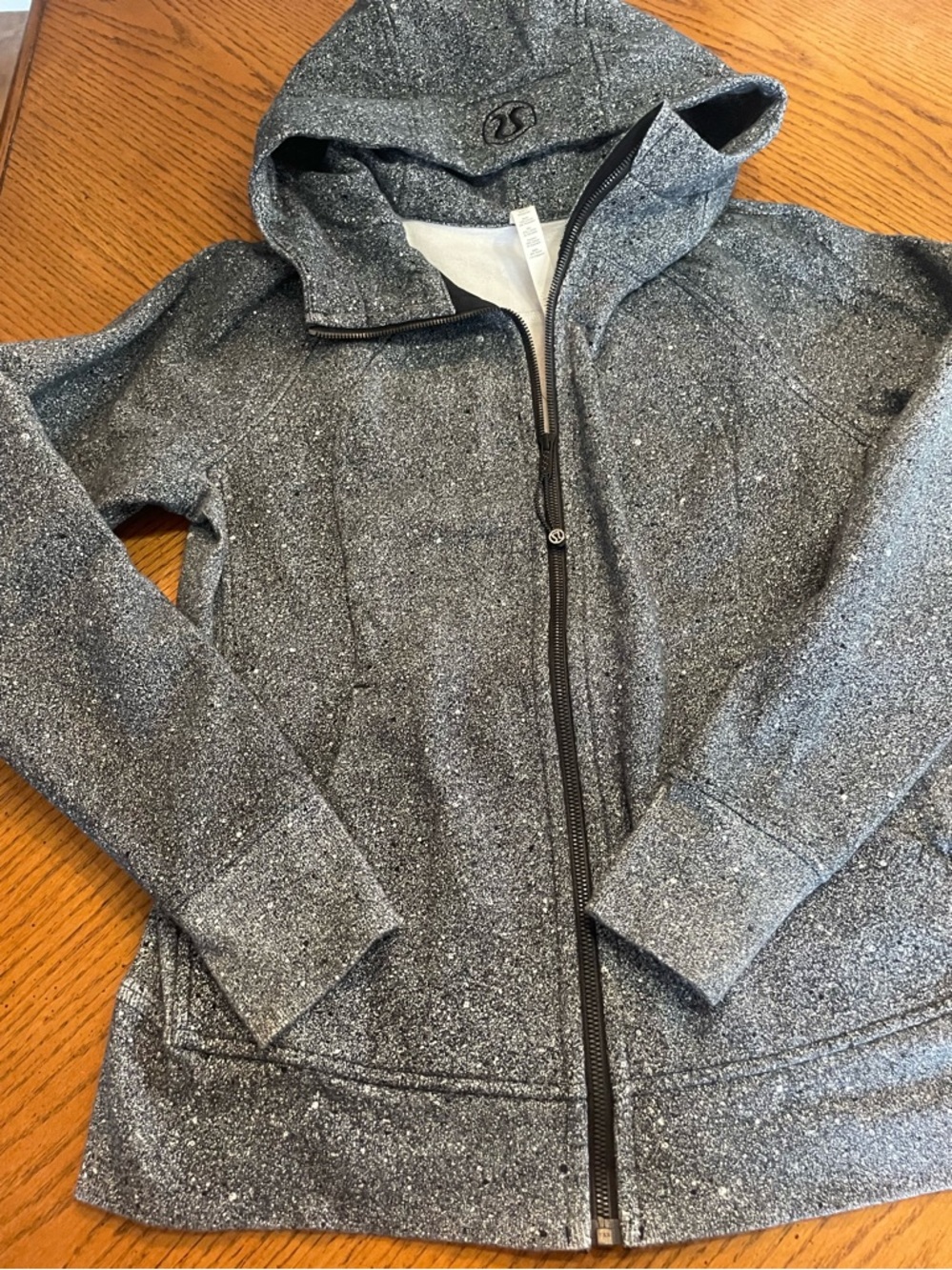 lululemon Speckled Gray Full-Zip Hoodie
